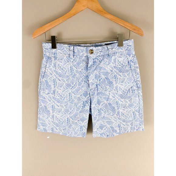 Vineyard Vines Linear Marlin Print Breaker Shorts Blue White 28
